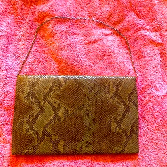 COPY - Big Buddha “Lavo” Snake & Sequin Envelope Clutch with Chain - Picture 2 of 3